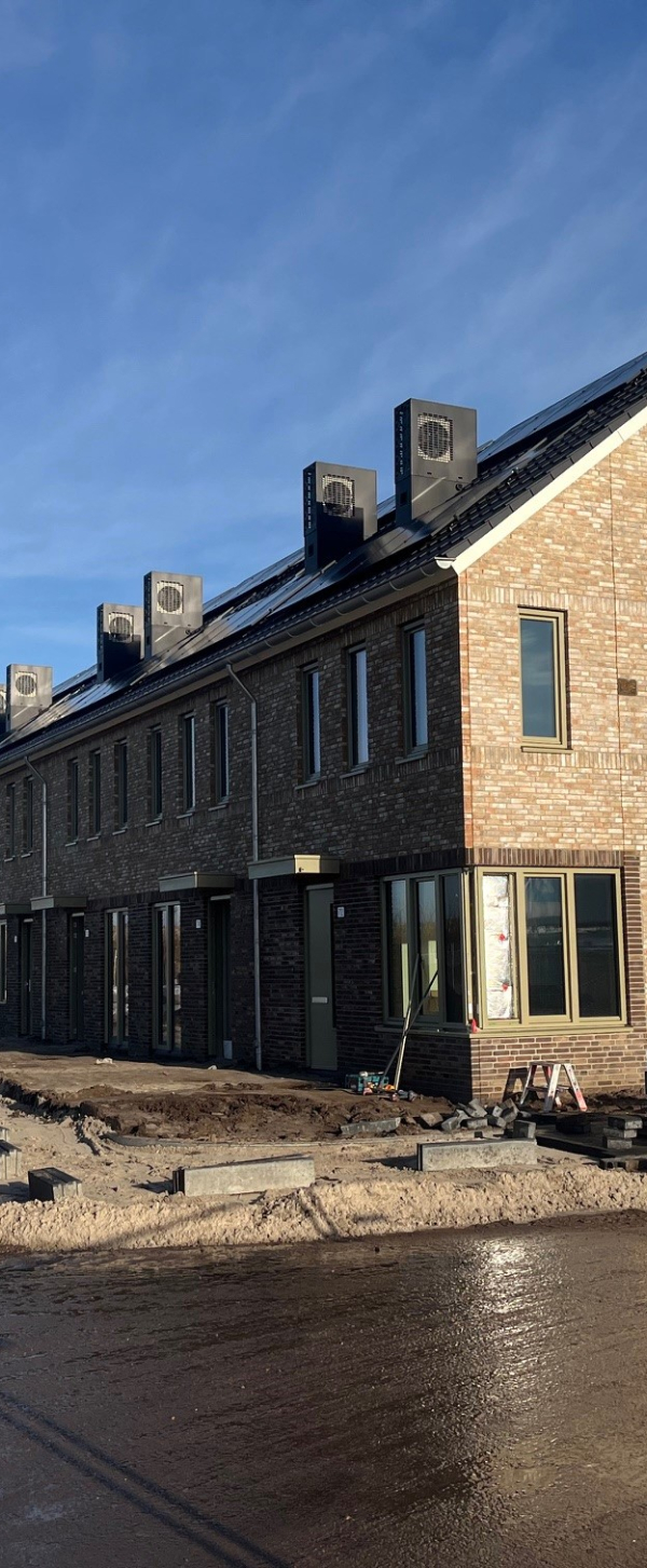 huizen op rij